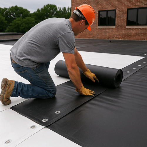 EPDM Membrane Rubber Roof Installation